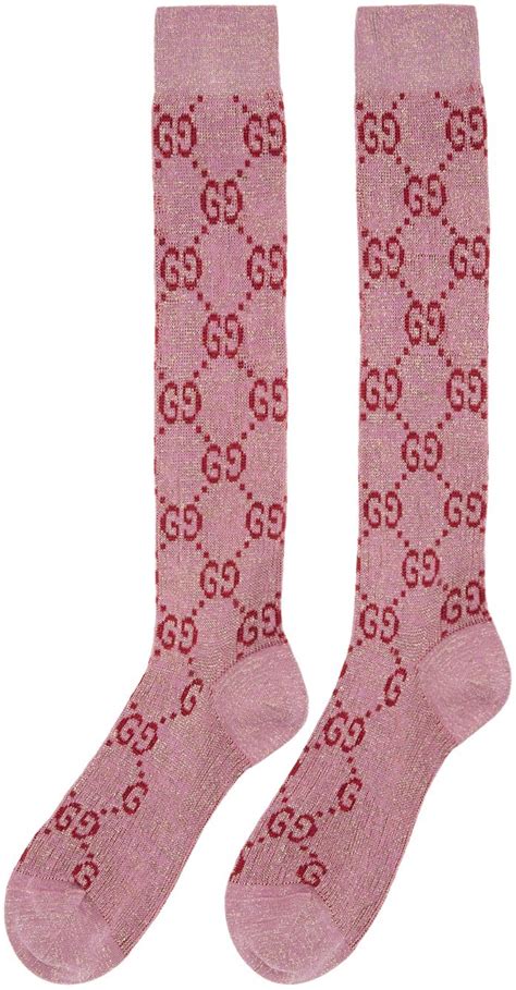 cheap pink gucci socks|farfetch gucci pink socks.